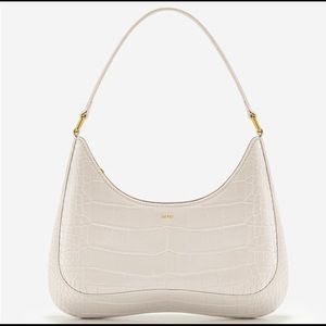 JW PEI Ruby Shoulder Bag in White Croc